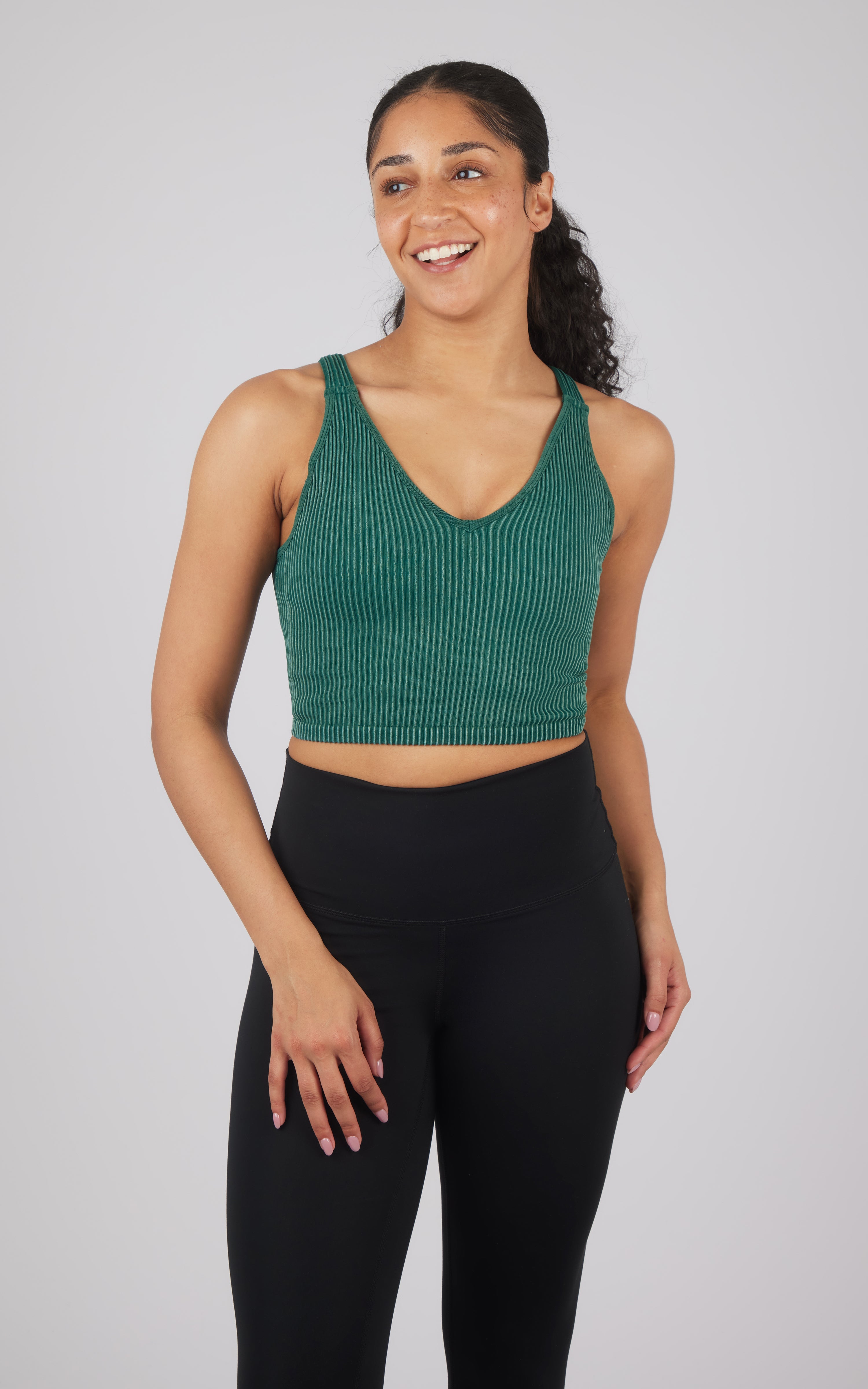 2 PK Stone Wash V-Neck Tank - Our Stone Story - 90 Degree by Reflex