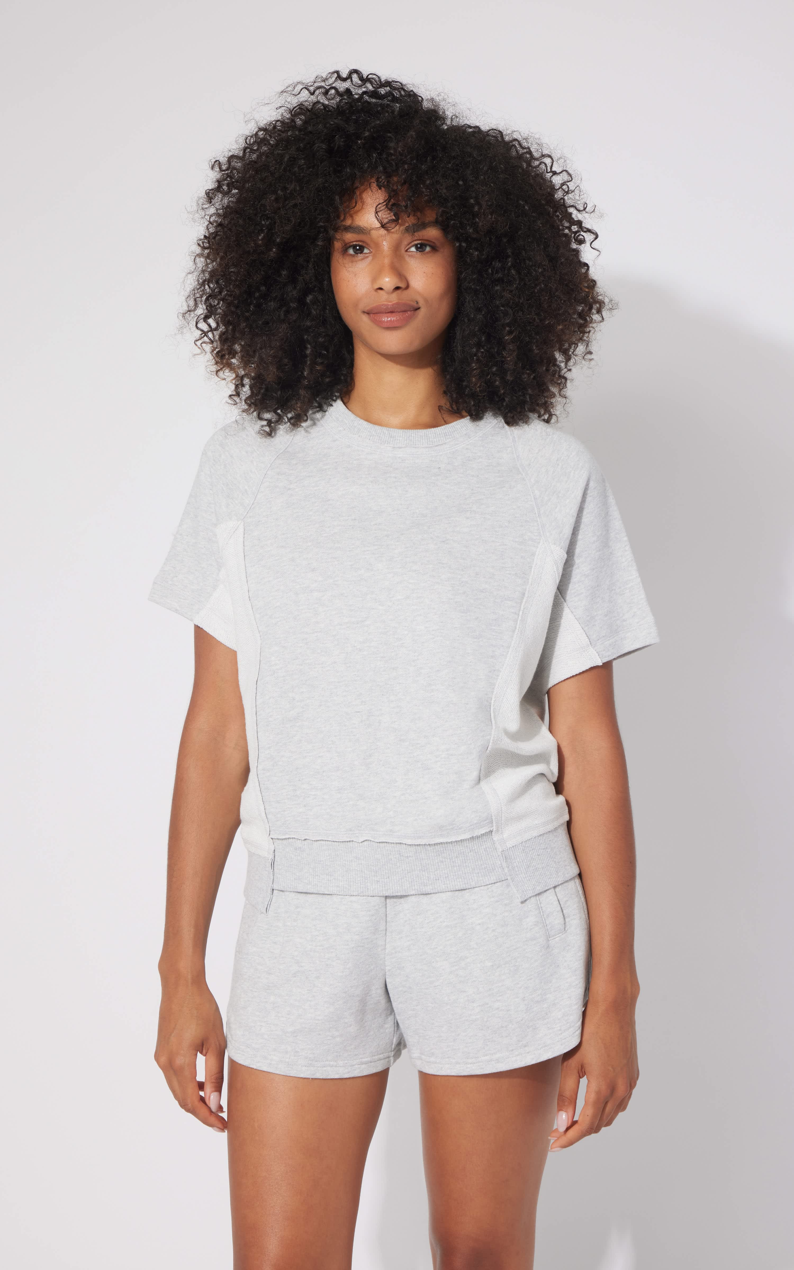 2 Pc Loop Terry Short Sleeve and Short Set