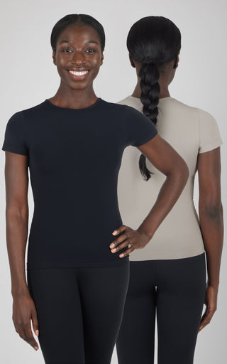 2 PK Short Sleeve Top - Our Linen Story - 90 Degree by Reflex