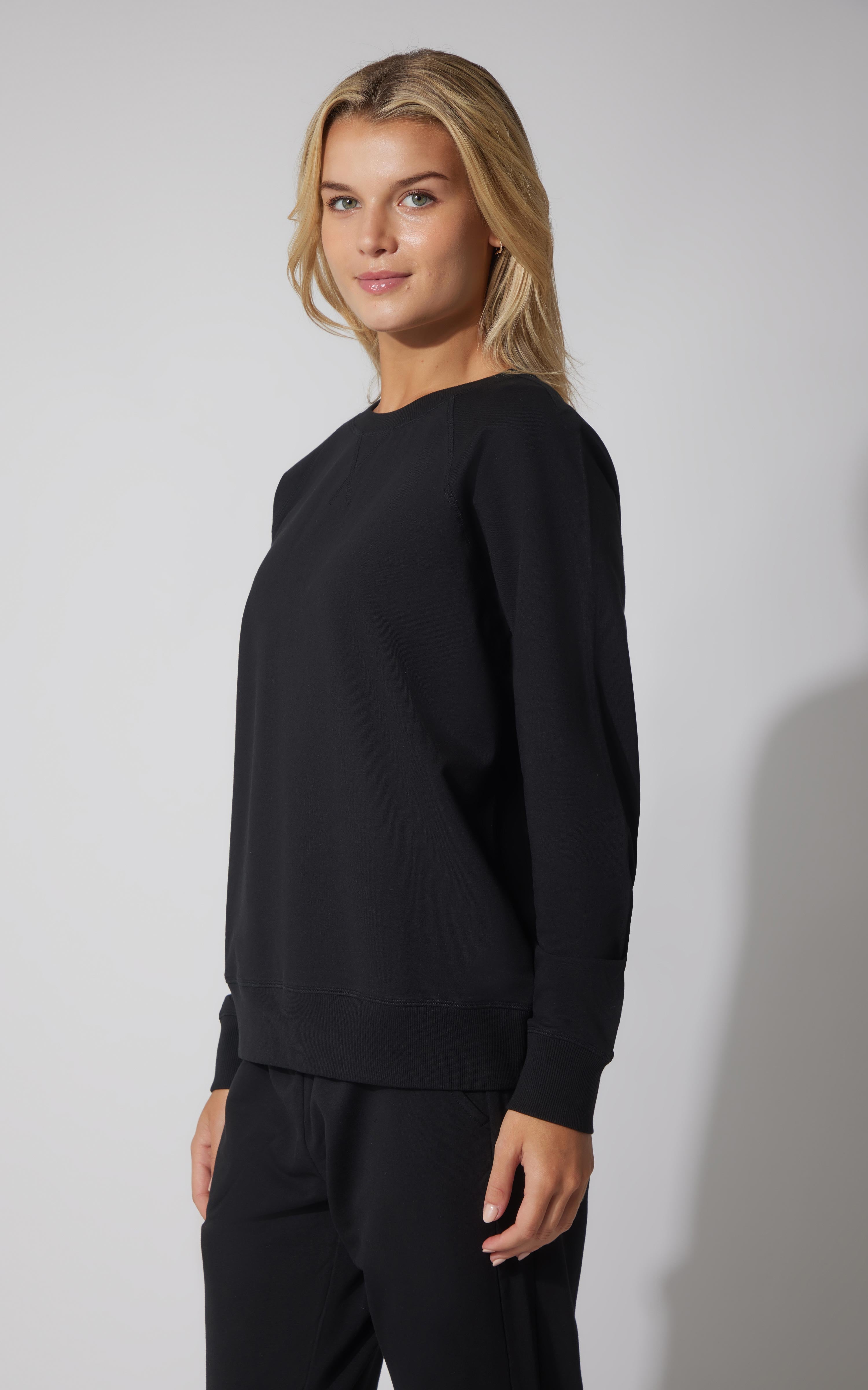 Terry Everyday Raglan Pullover Sweatshirt - 90 Degree by Reflex