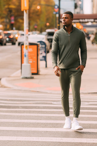Mens Softlite Everyday Half Zip Top - Our Ocean Core Story - 90 Degree by Reflex