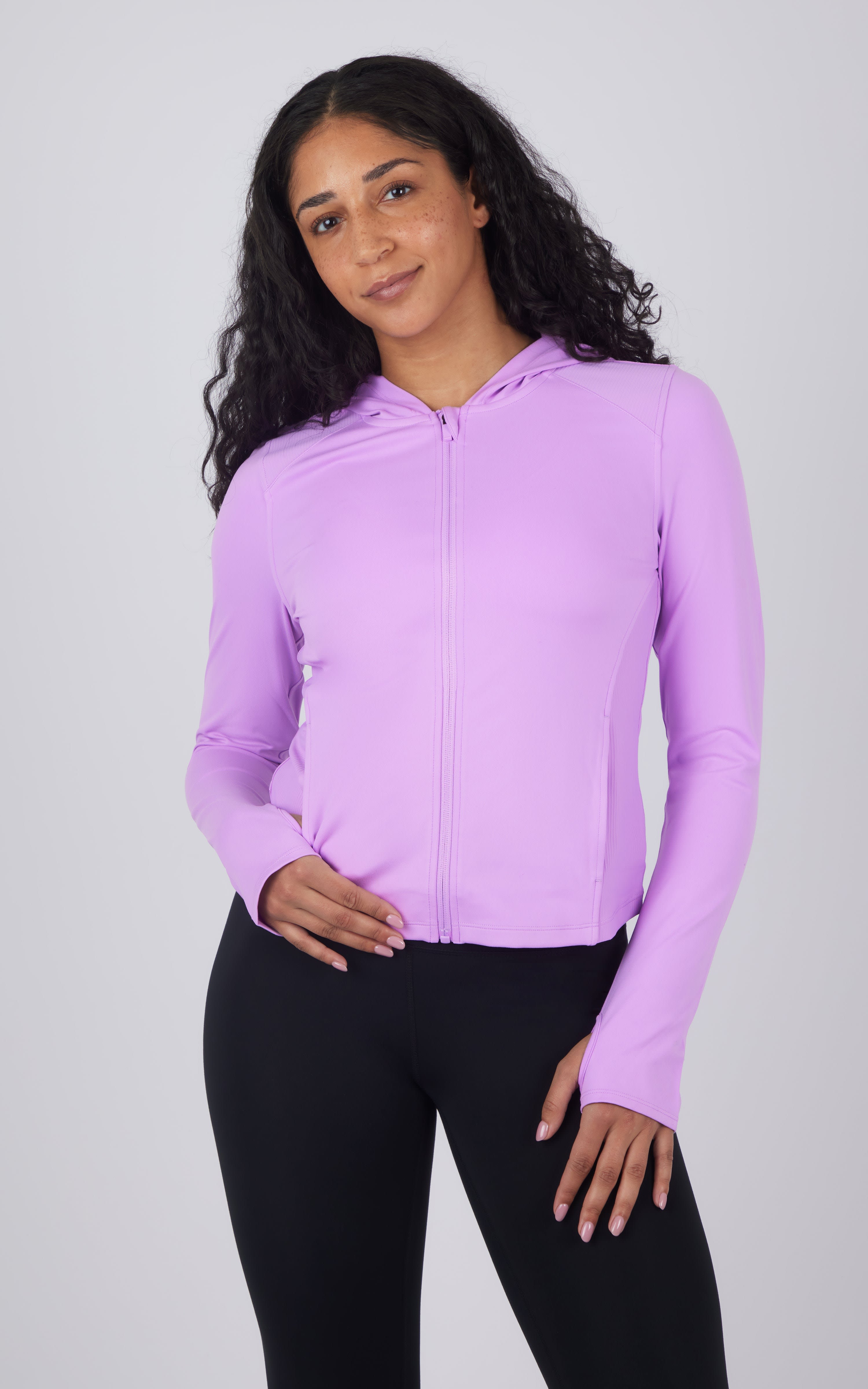 Lux Full Zip Hoodie - 90 Degree by Reflex