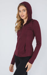 Slim Full Zip Hooded Jacket - 90 Degree by Reflex