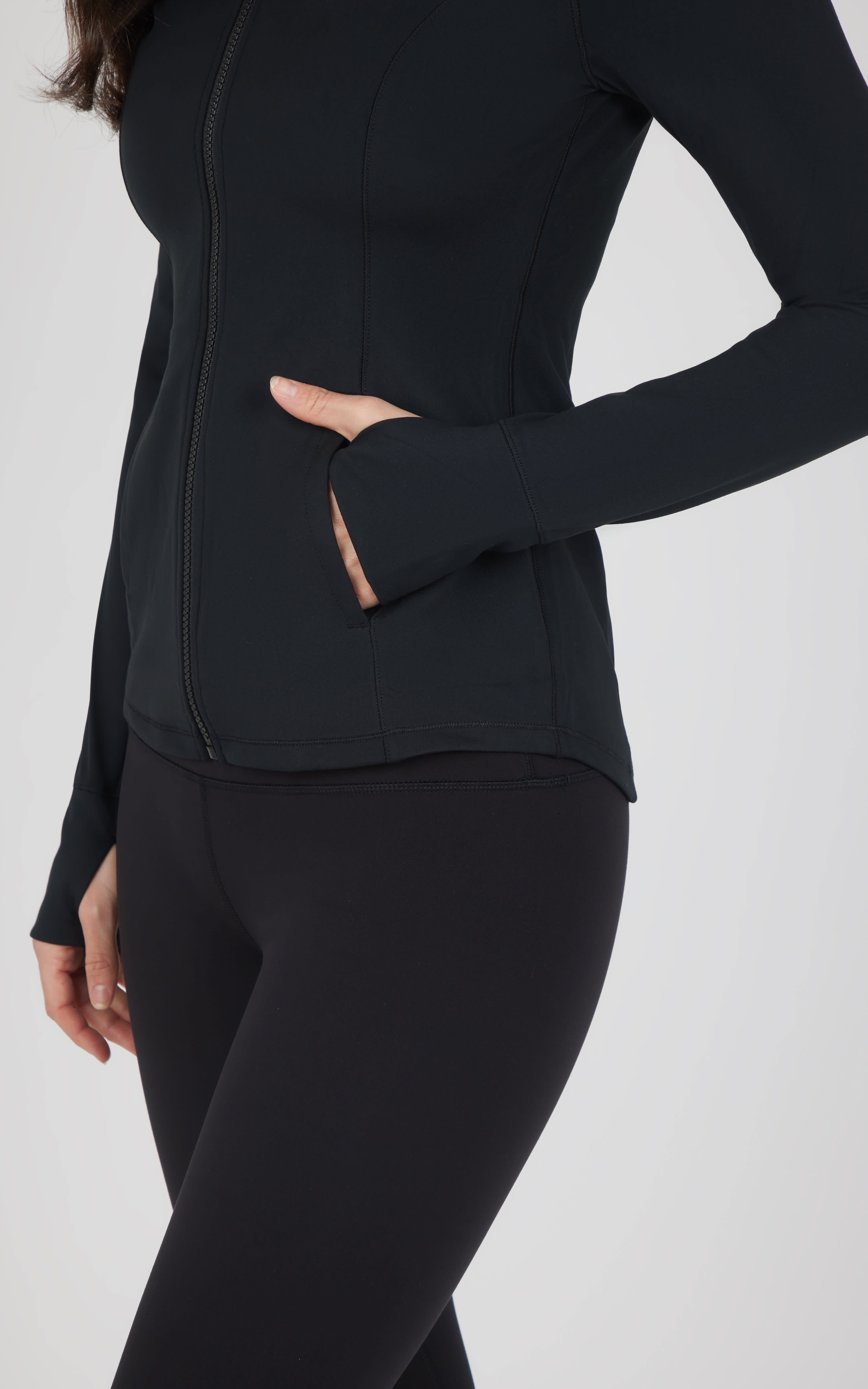 Slim Full Zip Hooded Jacket - 90 Degree by Reflex