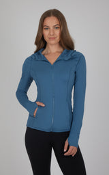 Slim Full Zip Hooded Jacket - 90 Degree by Reflex
