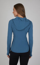 Slim Full Zip Hooded Jacket - 90 Degree by Reflex