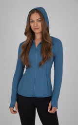 Slim Full Zip Hooded Jacket - 90 Degree by Reflex