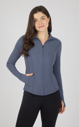 Interlink Ribbed Princess Seam Performance Jacket - 90 Degree by Reflex
