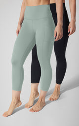2 PK Interlock Side Pocket and Everyday Capris - 90 Degree by Reflex