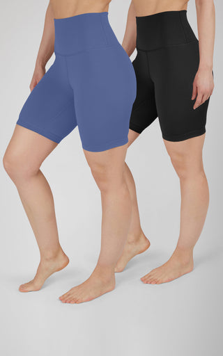 2 PK Lux Super Hi Rise 7" Classic Biker Short - 90 Degree by Reflex