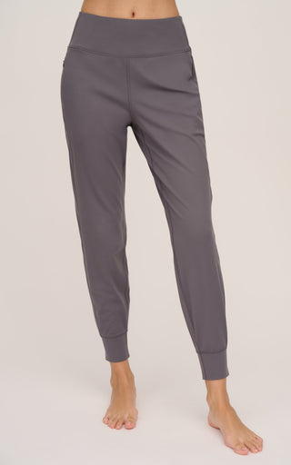 Interlock Zipper Pockets Greenwich Jogger - Our Linen Story - 90 Degree by Reflex
