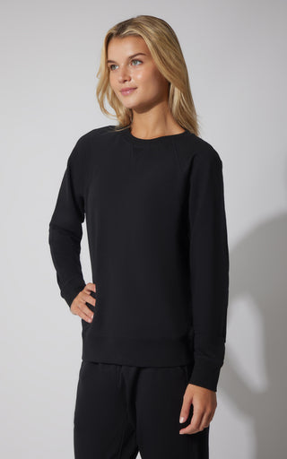 Terry Everyday Raglan Pullover Sweatshirt - 90 Degree by Reflex
