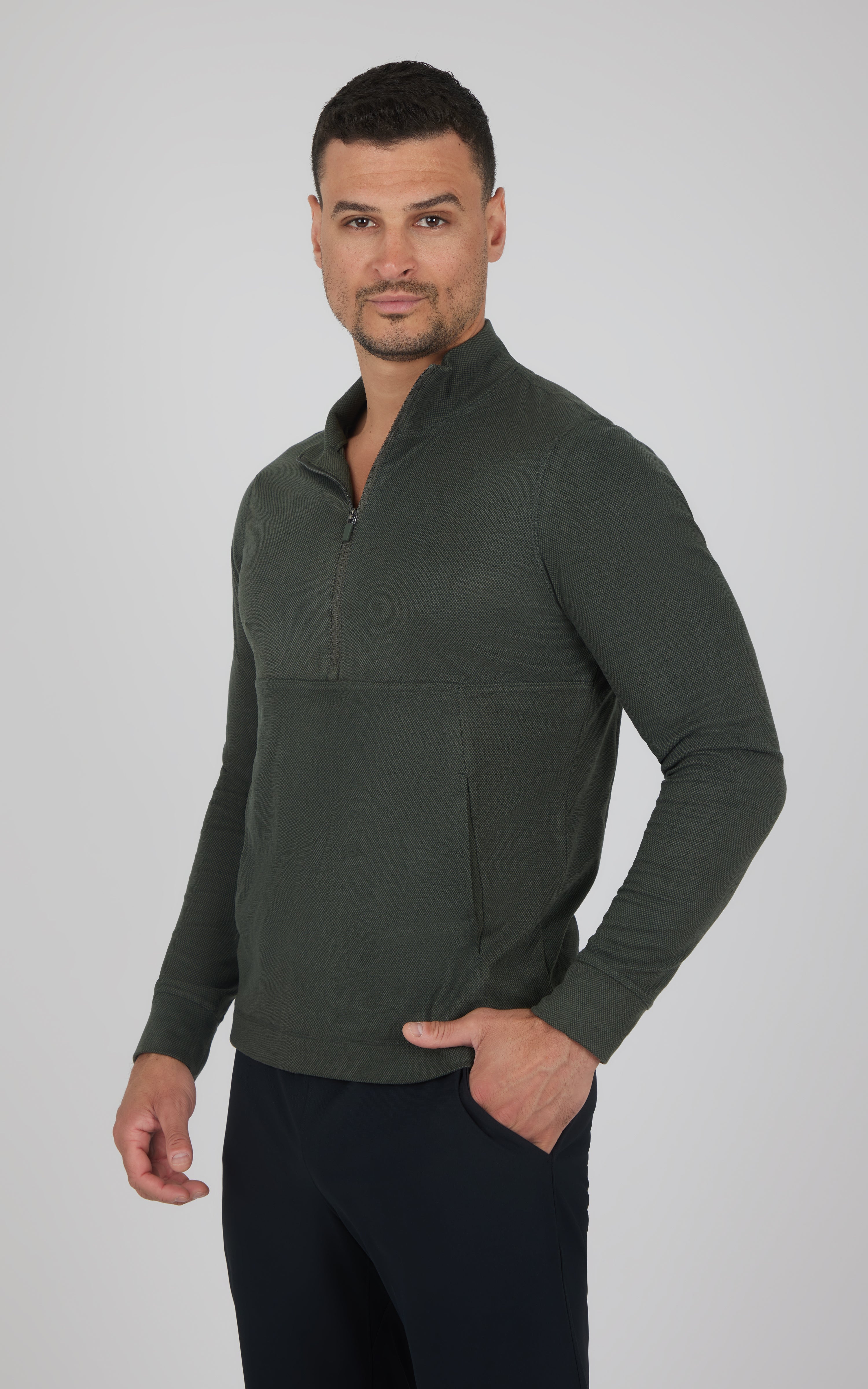 Mens Softlite Everyday Half Zip Top - Our Ocean Core Story - 90 Degree by Reflex