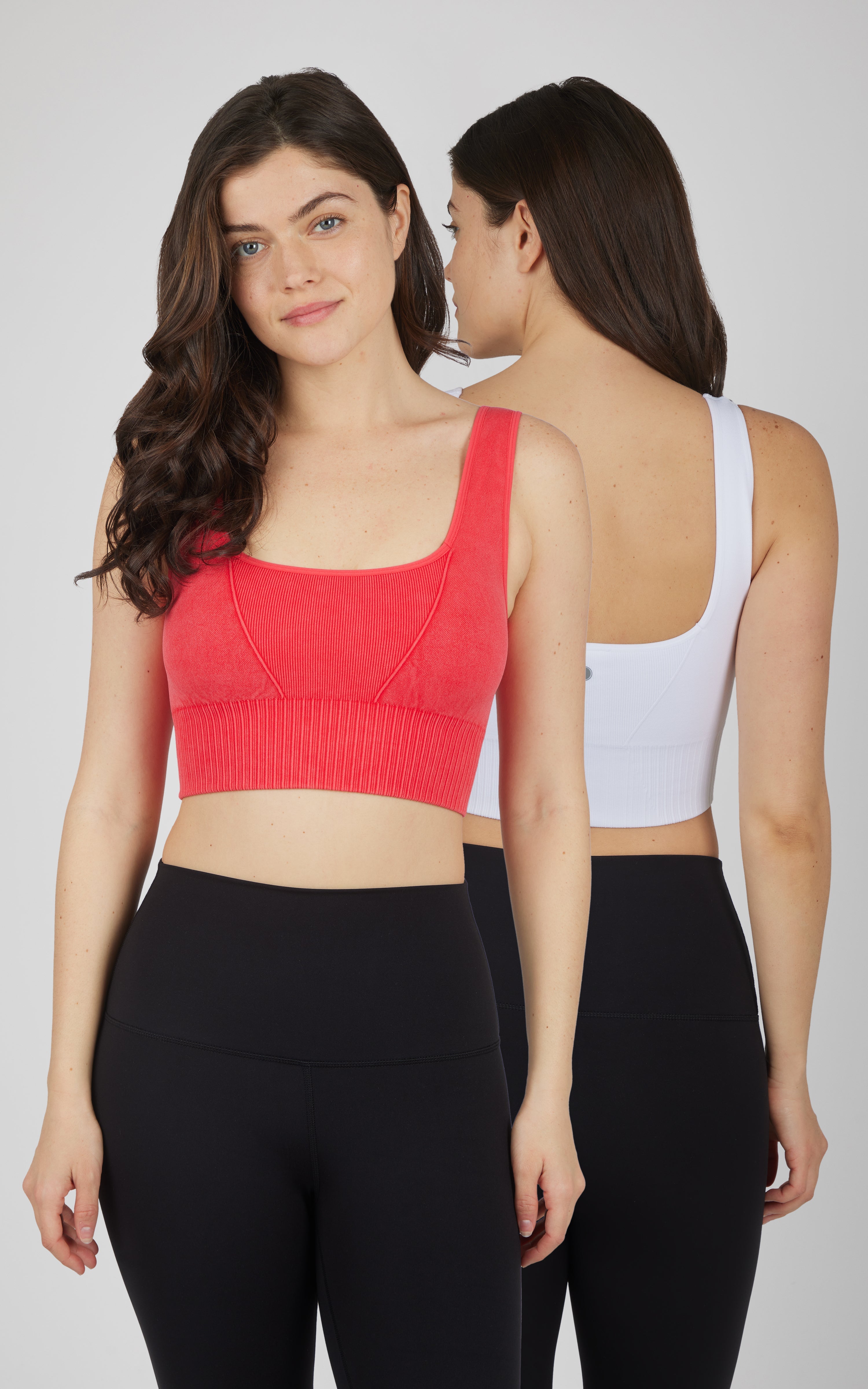 2 PK Stonewash Seamless Bra Tank - 90 Degree by Reflex