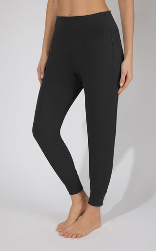 Interlock Zipper Pockets Greenwich Jogger - Our Linen Story - 90 Degree by Reflex