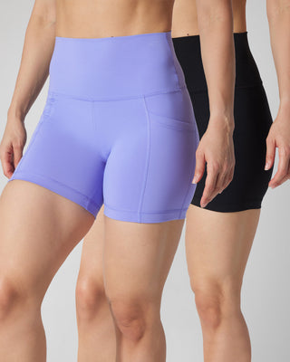 2 PK Lux Classic and Pocketed 5" Shorts - Our Earthy Story - 90 Degree by Reflex