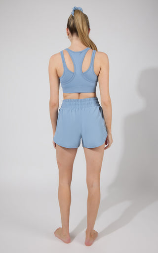 Seamless Rib Sorelle Double Layer Bra (With Cups) + Lightstreme Korra Running Short With Contrast Binding - 90 Degree by Reflex