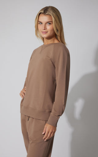 Terry Everyday Raglan Pullover Sweatshirt - 90 Degree by Reflex