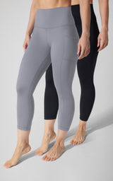 2 PK Interlock Side Pocket and Everyday Capris - 90 Degree by Reflex