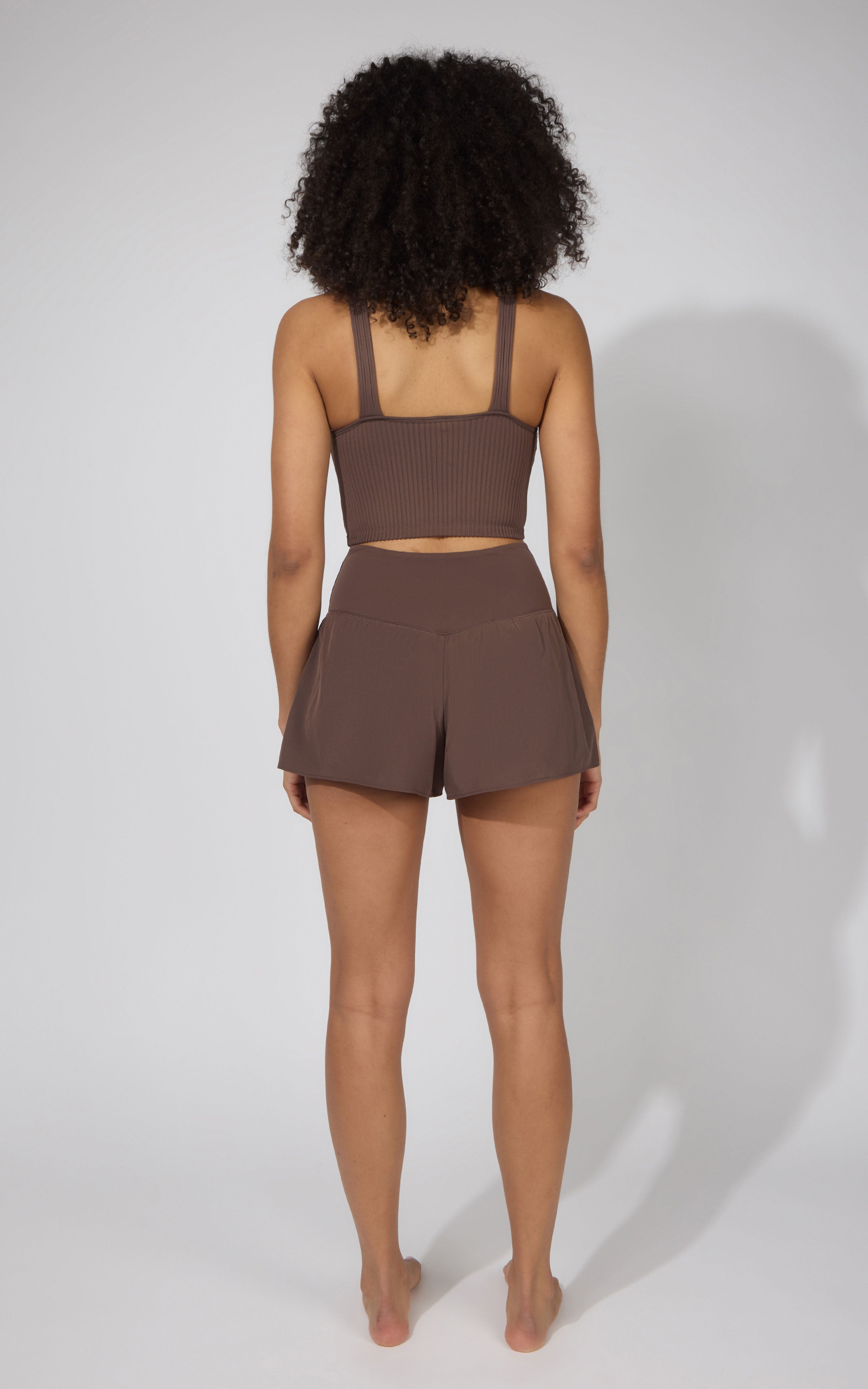 Ribbed Alamo Bra Tank & Lightstreme Crossfire Short Set
