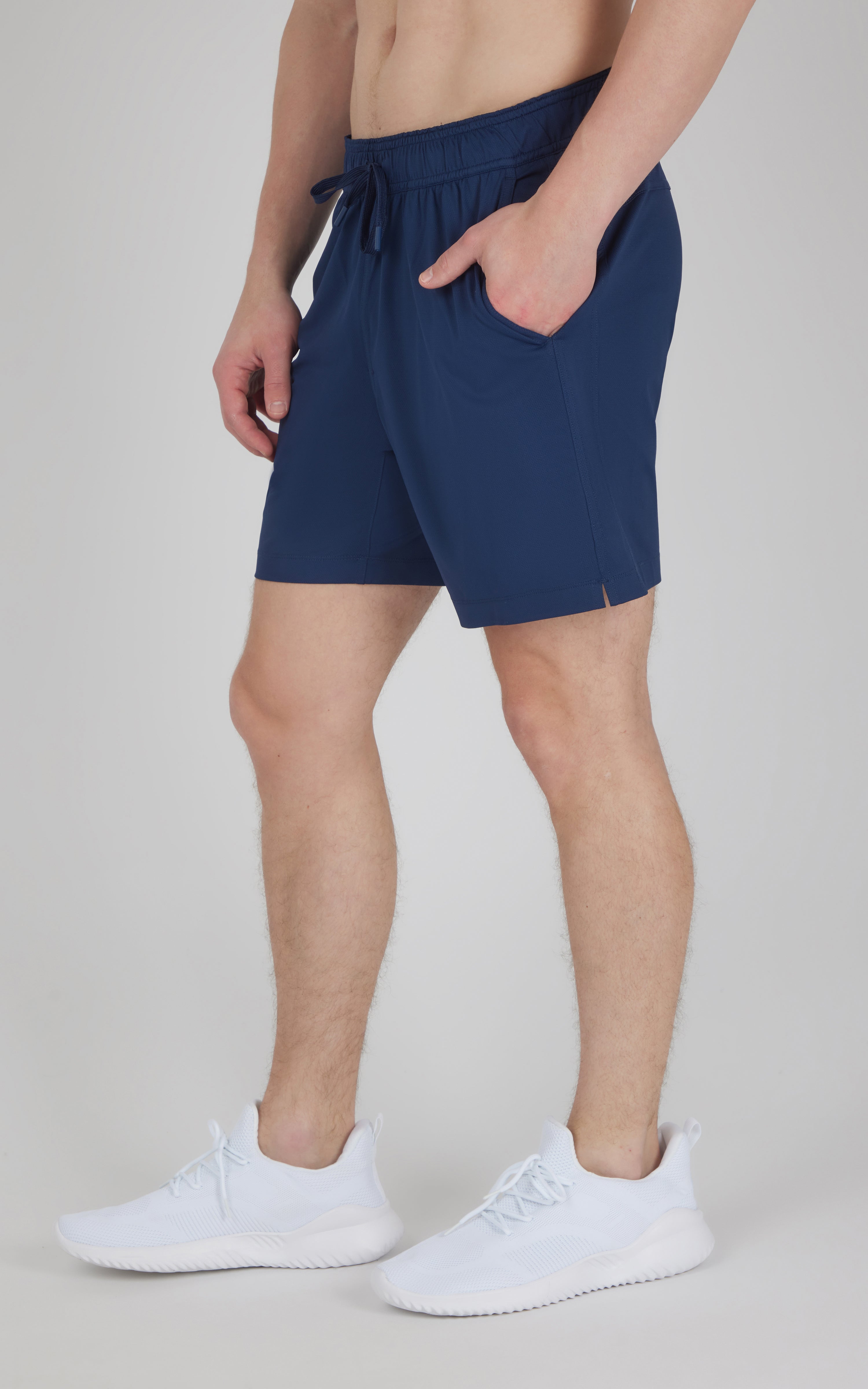 Mens Knit Stretch Pique Power 7" Shorts - 90 Degree by Reflex