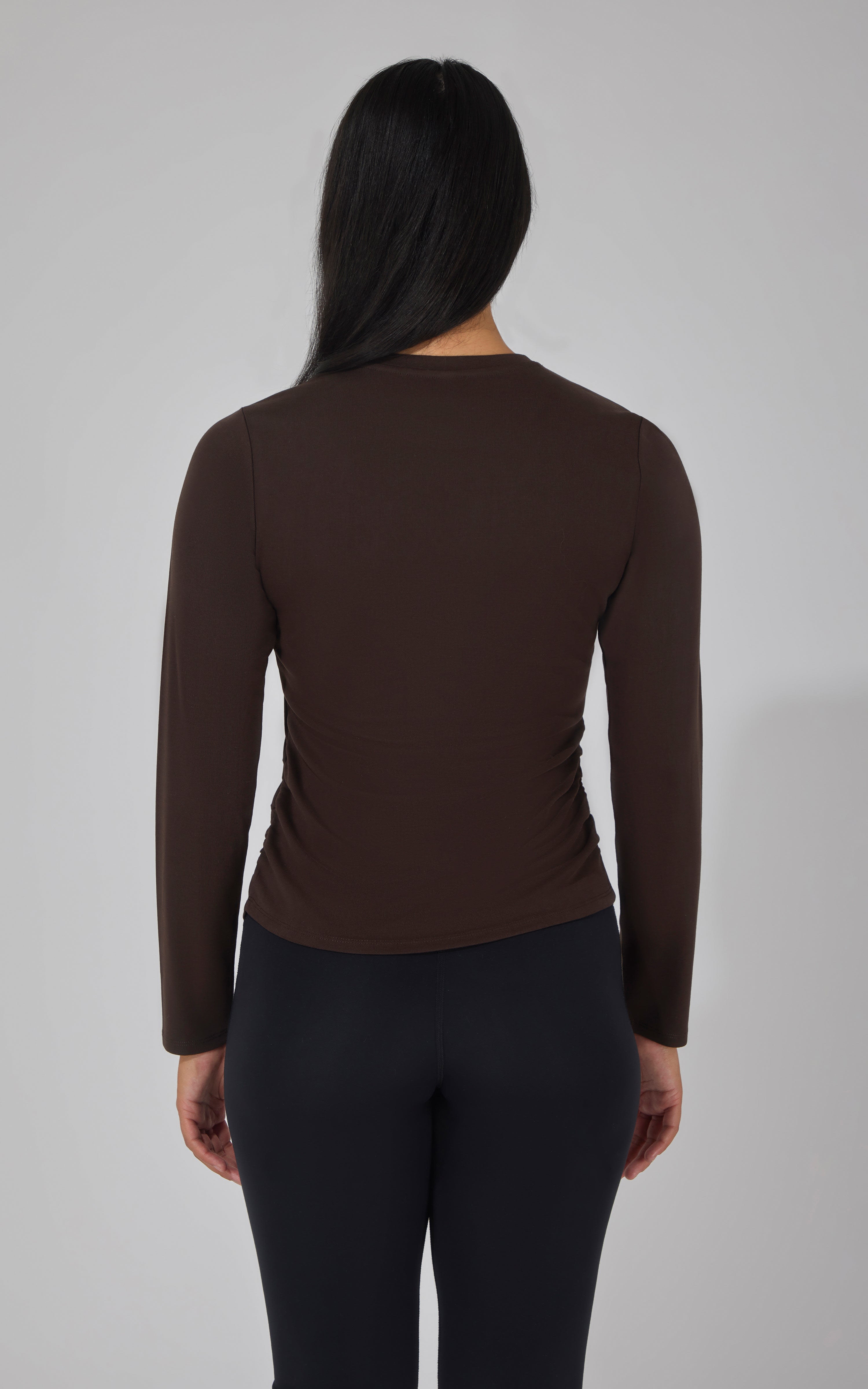 Yogalicious 2 PK Side Ruched Long Sleeve Top - 90 Degree by Reflex