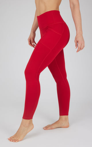 Cold Gear High Waist Fleece Lined Legging with Side Pockets - 90 Degree by Reflex