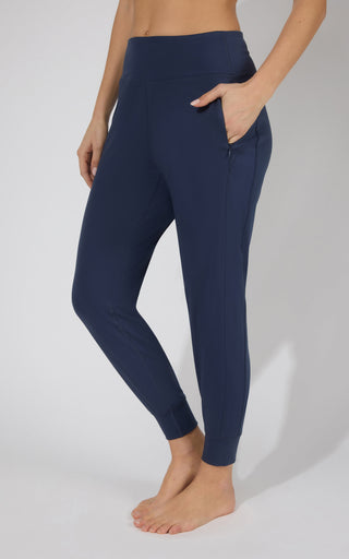 Interlock Zipper Pockets Greenwich Jogger - Our Linen Story - 90 Degree by Reflex