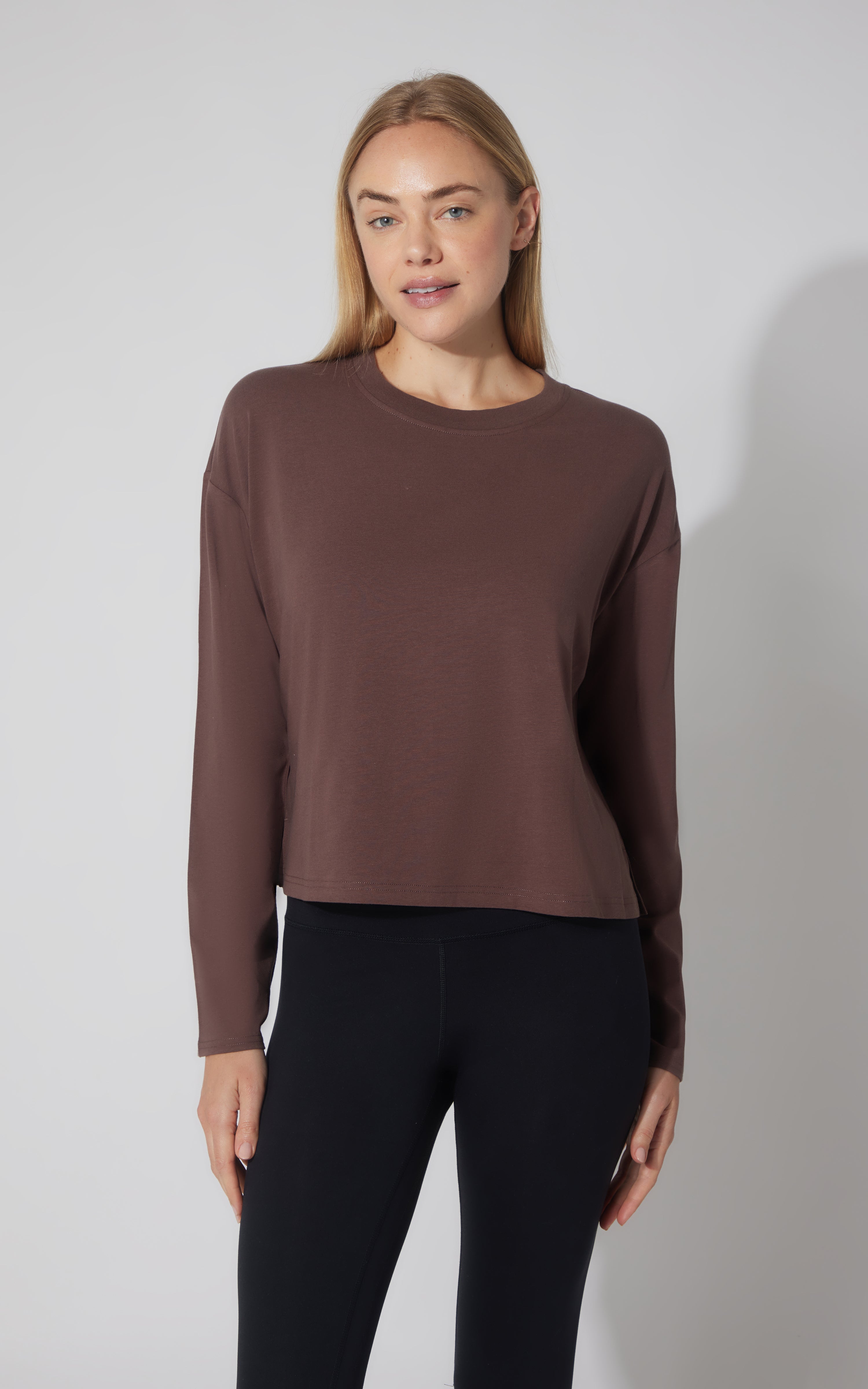 2 PK Cotton Deluxe Boxy Long Sleeve Top - 90 Degree by Reflex
