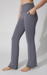 Polarlux Tribeca Elastic Free Full Length Side Pocket Flare Leg Pant - Our Earthy Story - 90 Degree by Reflex