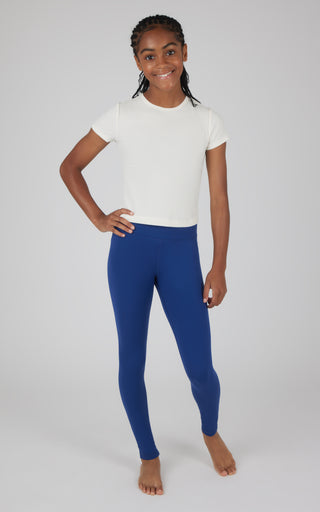 Girls 2 Pack  Polarlux Madison Basic Crossover Waist Legging and Polarlux Everday Ankle Legging - 90 Degree by Reflex