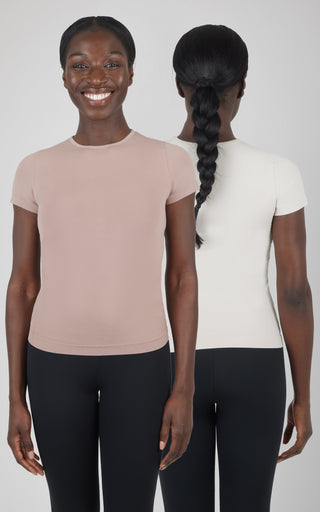 2 PK Short Sleeve Top - Our Linen Story - 90 Degree by Reflex