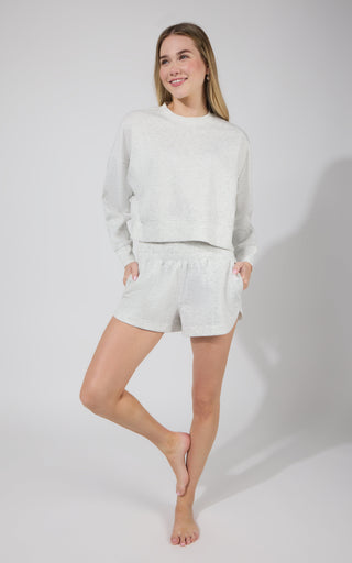 Softlite Pullover Sweatshirt and Short Set - 90 Degree by Reflex
