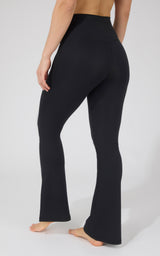 Lux Madison Crossover Elastic Free Waist Flare Leg Pant - Our Cafe Story - 90 Degree by Reflex