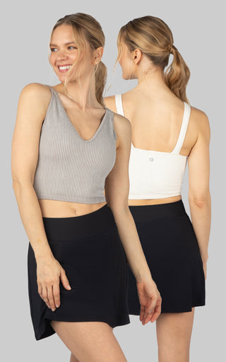 2 PK Stone Wash V-Neck Tank - Our Stone Story - 90 Degree by Reflex