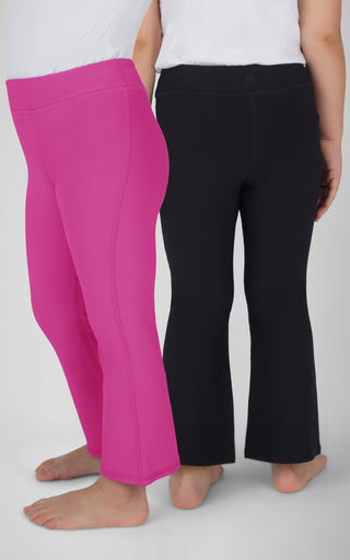 Toddler Girls 2 PK Ribbed Flared Pant - 90 Degree by Reflex
