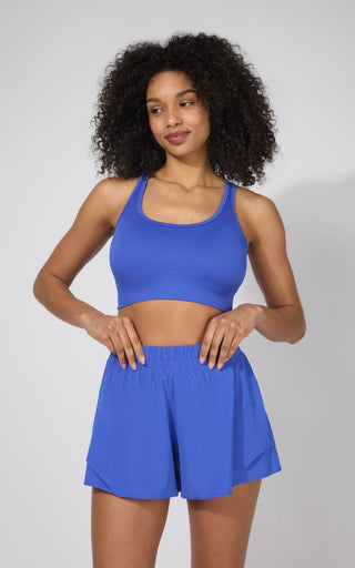 Seamless Rib Celise Bra & Short Set - 90 Degree by Reflex