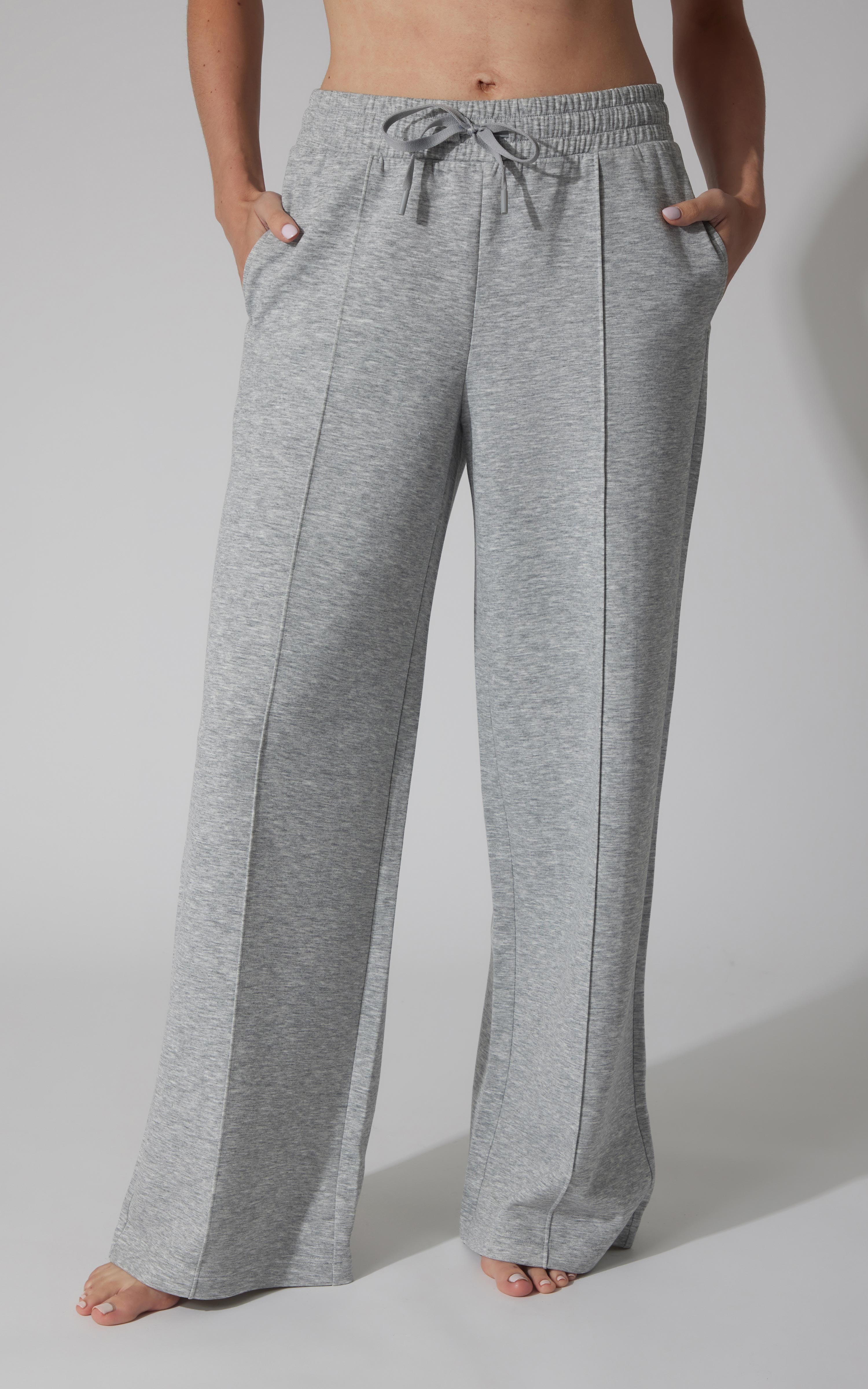 Softlite Fleece Timeless Pintuck Wide Leg Pant - 90 Degree by Reflex