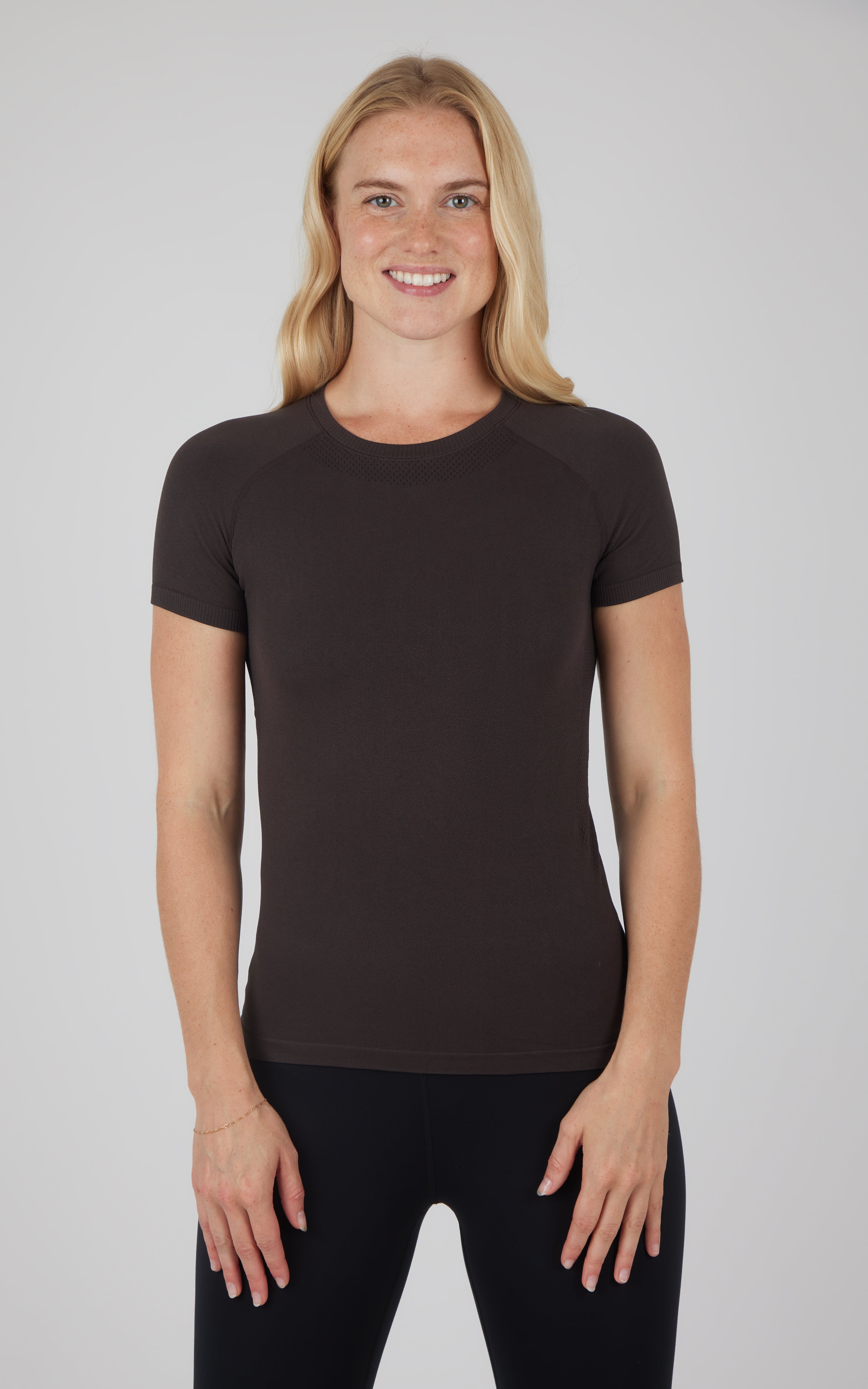 Seamless Active Short Sleeve Top - Our Earthy Story - 90 Degree by Reflex
