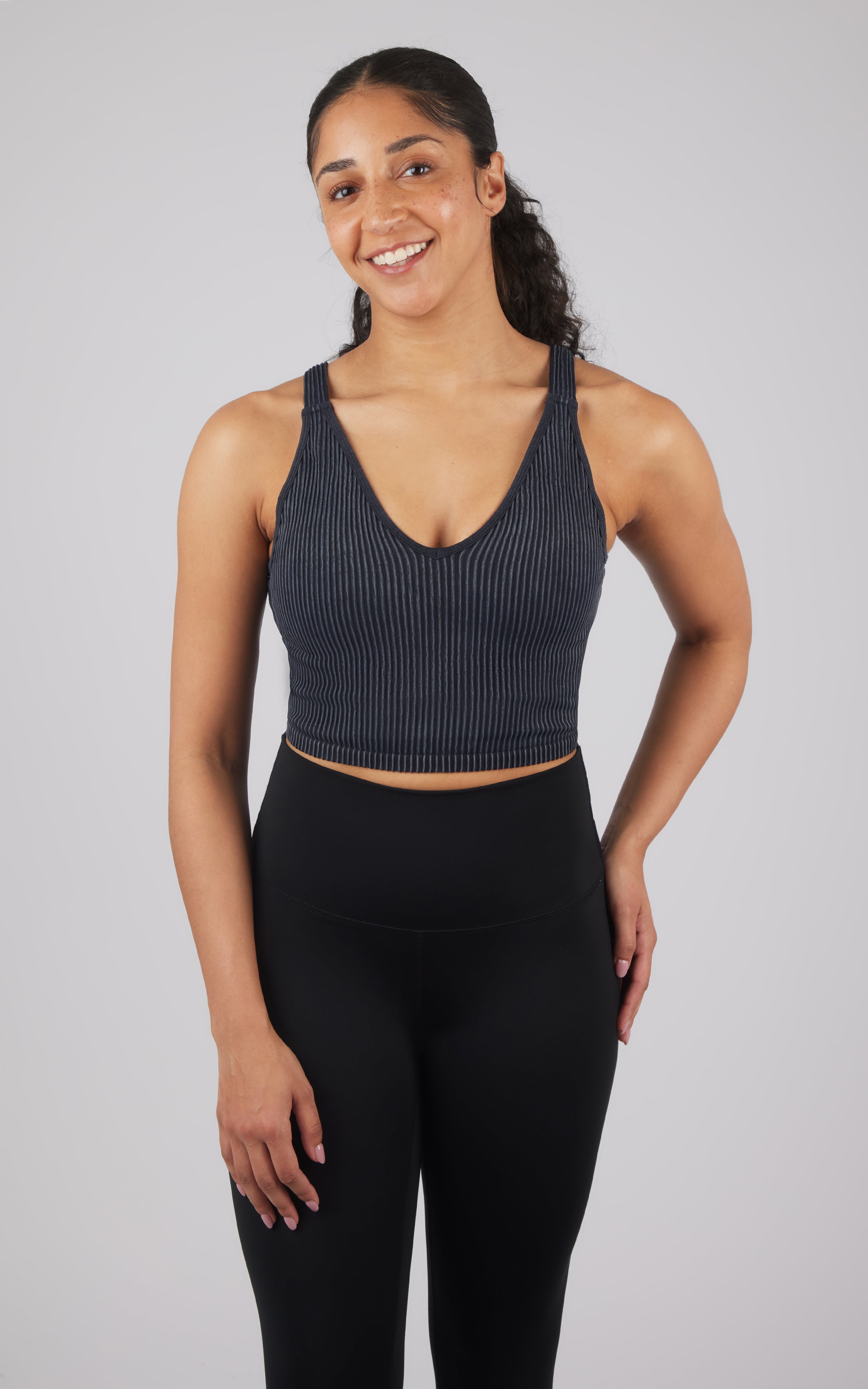 2 PK Stone Wash V-Neck Tank - Our Stone Story - 90 Degree by Reflex