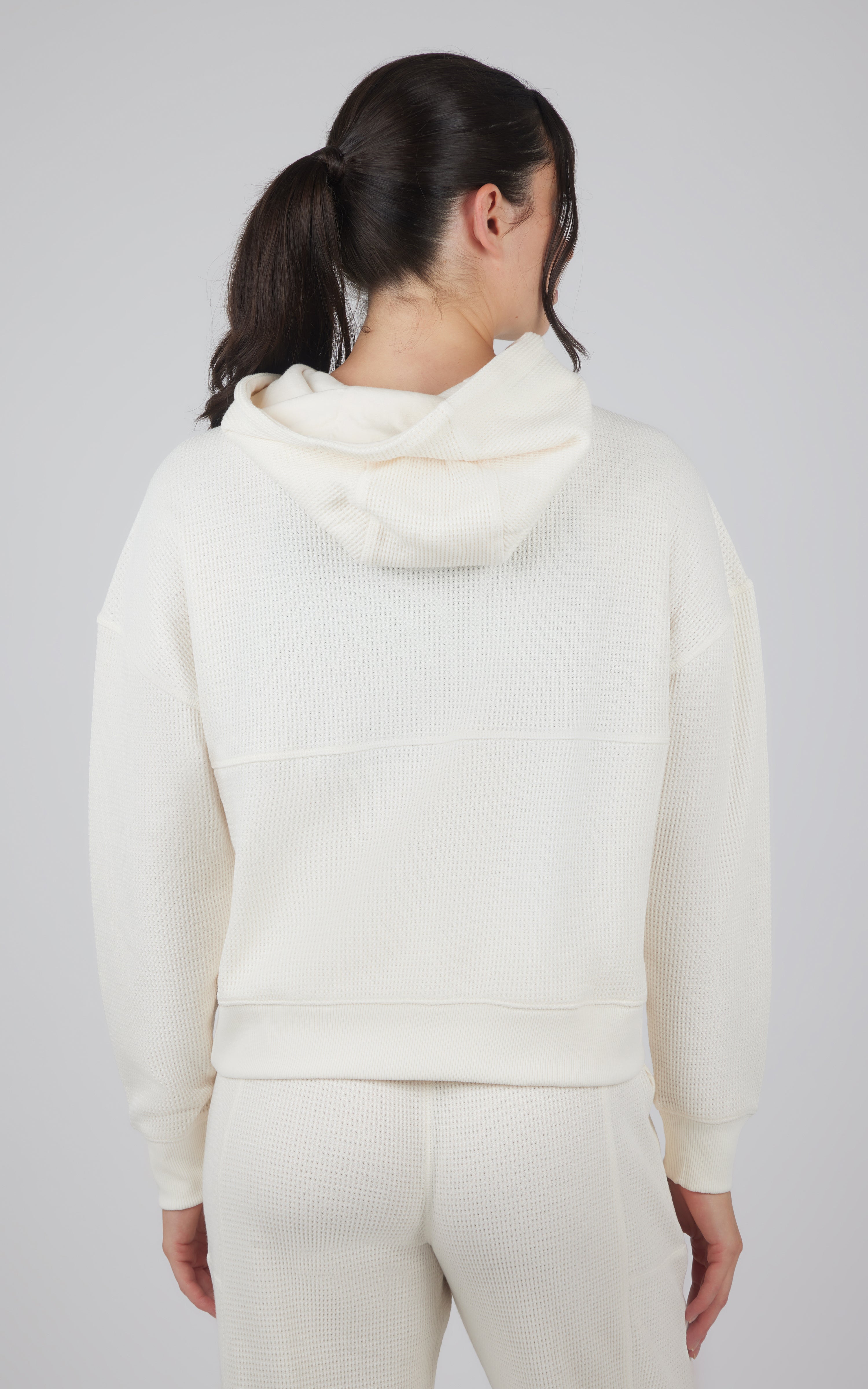 Brushed Inside Waffle Offline Pullover Hoodie - 90 Degree by Reflex