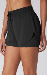 Lightstreme 2-in-1 Running Shorts with Drawstring - 90 Degree by Reflex