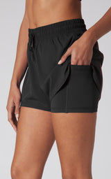 Lightstreme 2-in-1 Running Shorts with Drawstring - 90 Degree by Reflex