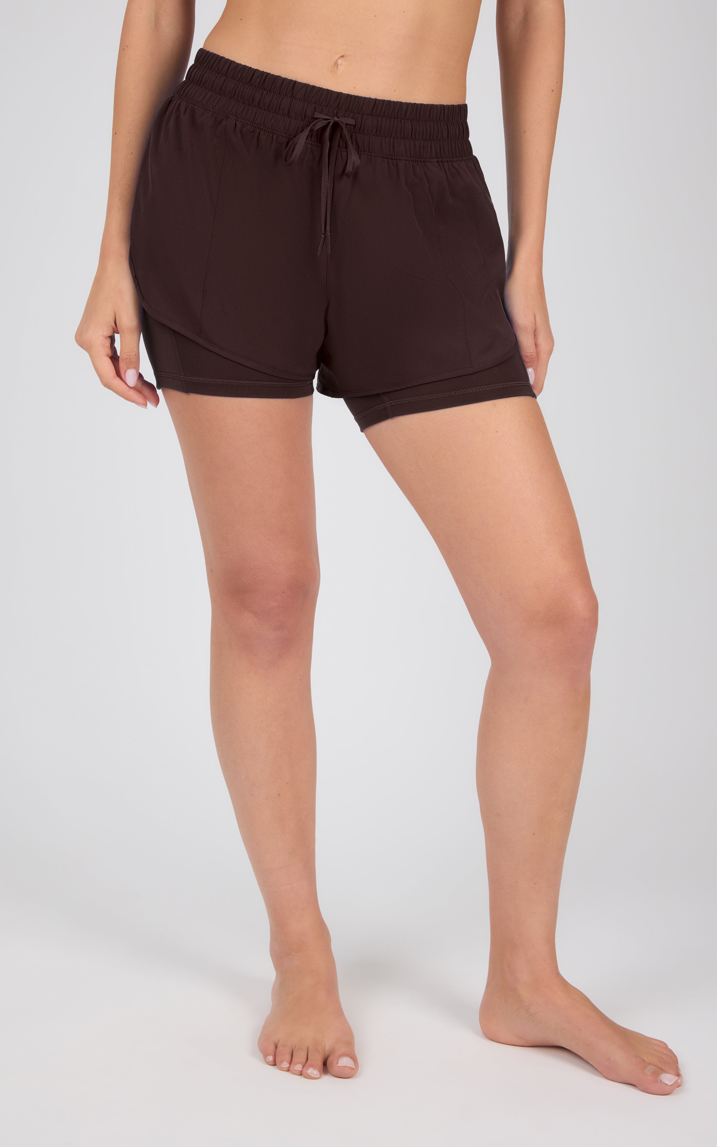 Lightstreme 2-in-1 Running Shorts with Drawstring - 90 Degree by Reflex