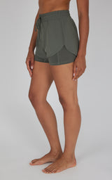 Lightstreme 2-in-1 Running Shorts with Drawstring - 90 Degree by Reflex