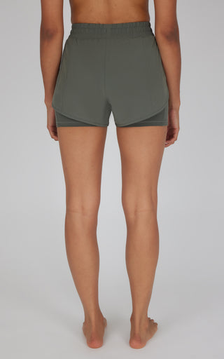 Lightstreme 2-in-1 Running Shorts with Drawstring - 90 Degree by Reflex