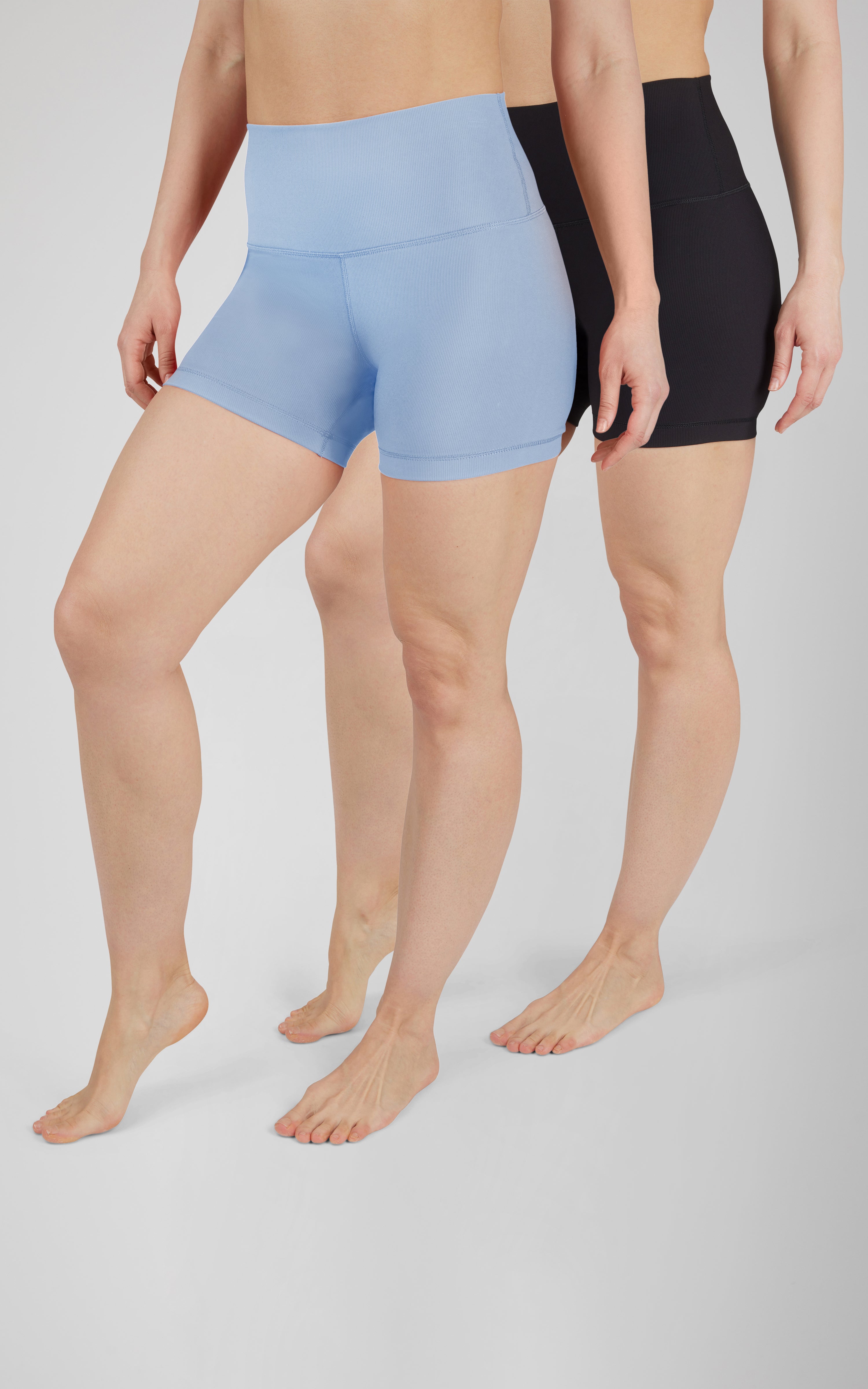 2 PK 5" Ribbed Elastic Free  Short