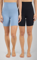 2 PK Lux 7" Super High Waist Bike Short - 90 Degree by Reflex