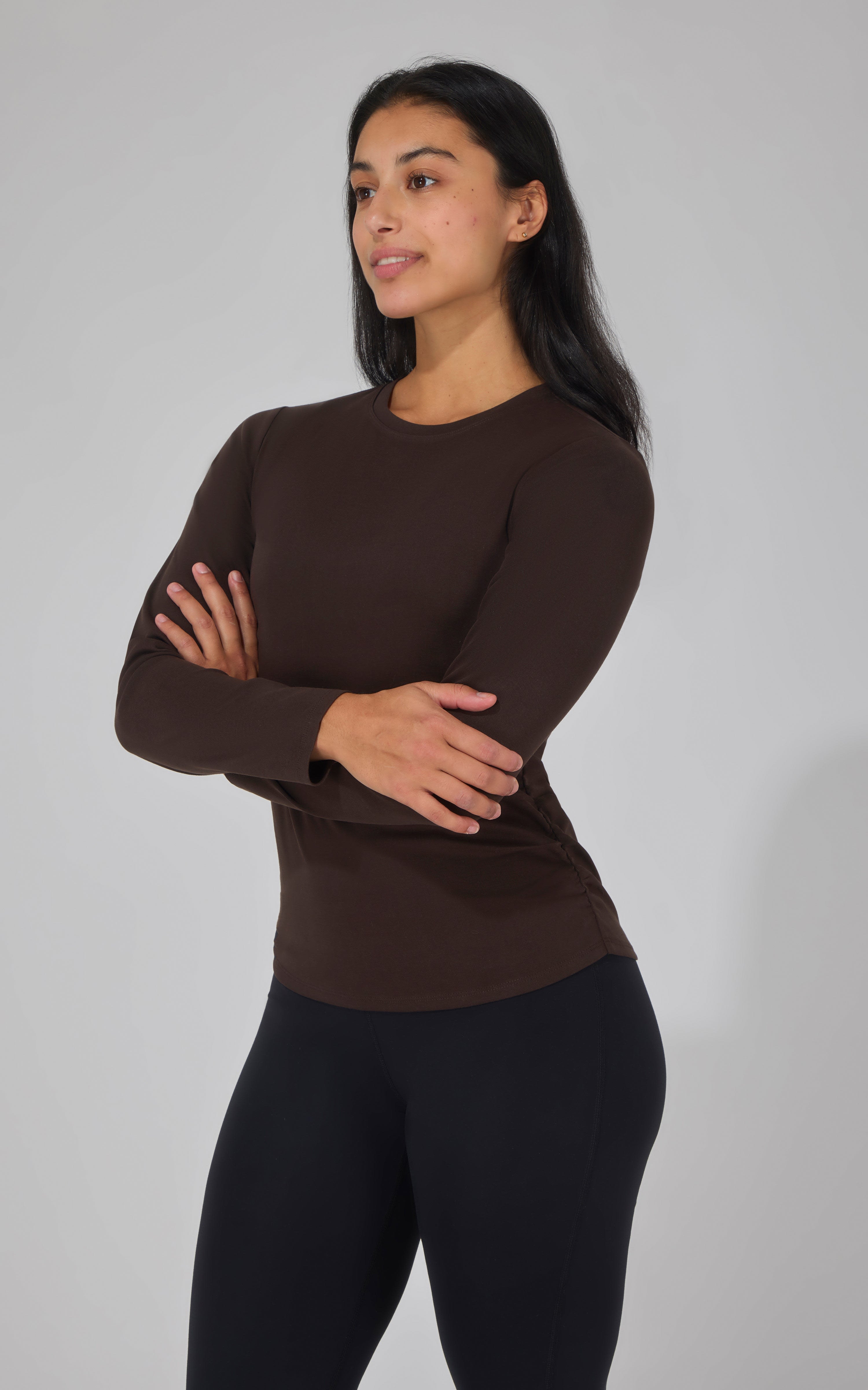 Yogalicious 2 PK Side Ruched Long Sleeve Top - 90 Degree by Reflex