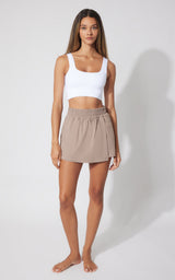 Trekki Trail Path Commuter Outdoor Utility Skort with Elastic Waistband